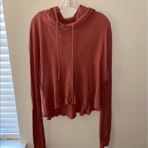Brandy melville crop top hooded shirt